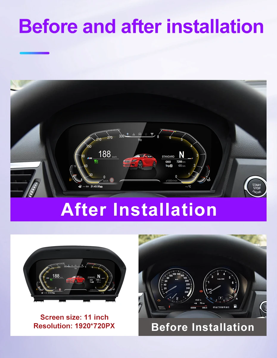 STWEI 2025 New Lcd Digital Dashboard Cluster Digital Speedometer For1Series F20 F52 2Series F22 X1 F48 F49 X2 F39