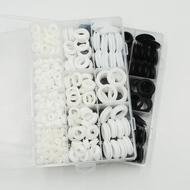 White Black Waterproof Protect Wire Tool Sealing Rubber Cable Grommet Kit Car Electrical Plug Conductor Sealing Gasket O Ring