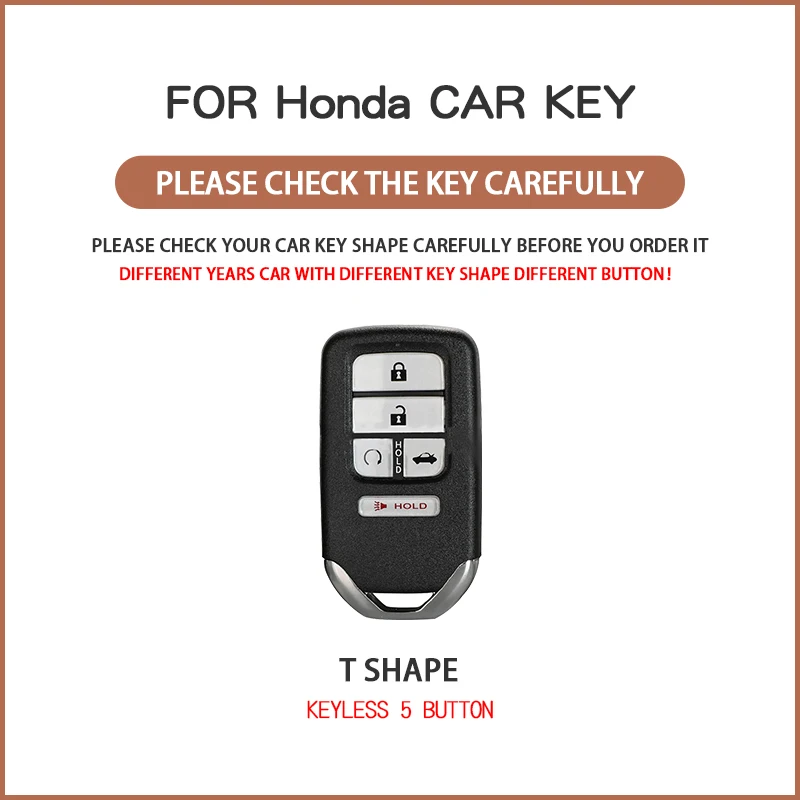 TPU Car Remote Key Case Cover For Honda Accord Civic CR-V CRV Pilot Passport Insight EX EX-L Touring 4 Button Keyless Shell Fob