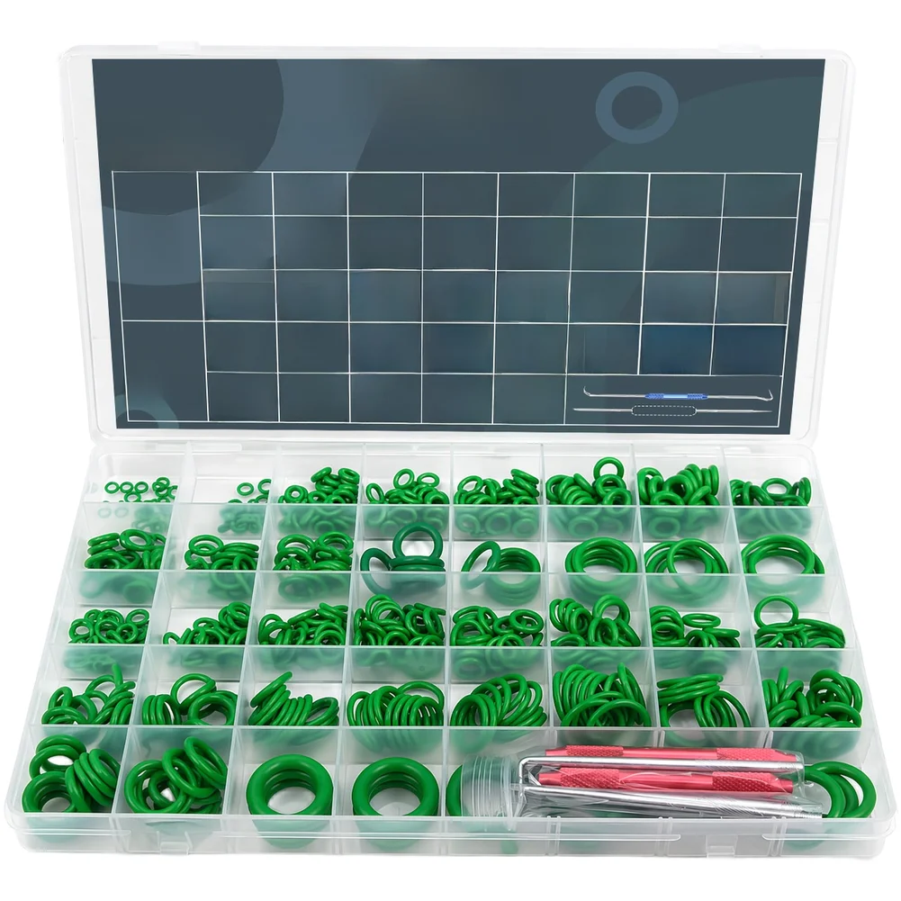 595 Pcs O Ring Kit Nitrile Rubber 36 Sizes for Automotive AC Hydraulic For Plumbing Faucet Water Line Sealing Tasks