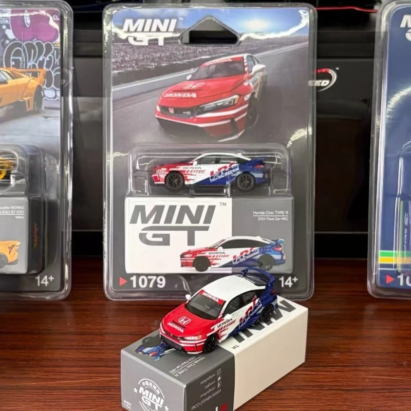 

MINIGT 1:64 Honda Civic TYPE R 2024 Pace Car HRC, модель из сплава # 1079