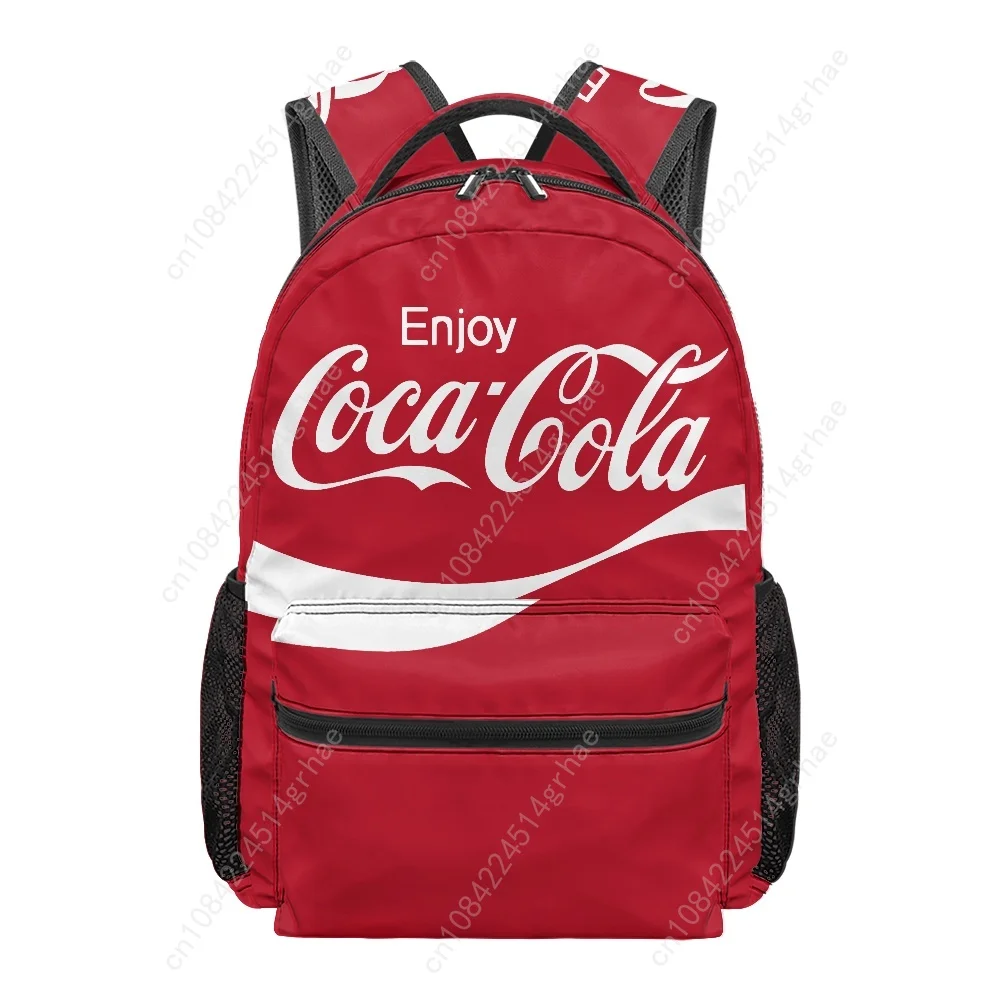 Enjoy Co-ca All-over Print Student Backpack Custom Casual Suitable for Travel and Camping Lightweight, and Easy To Clean