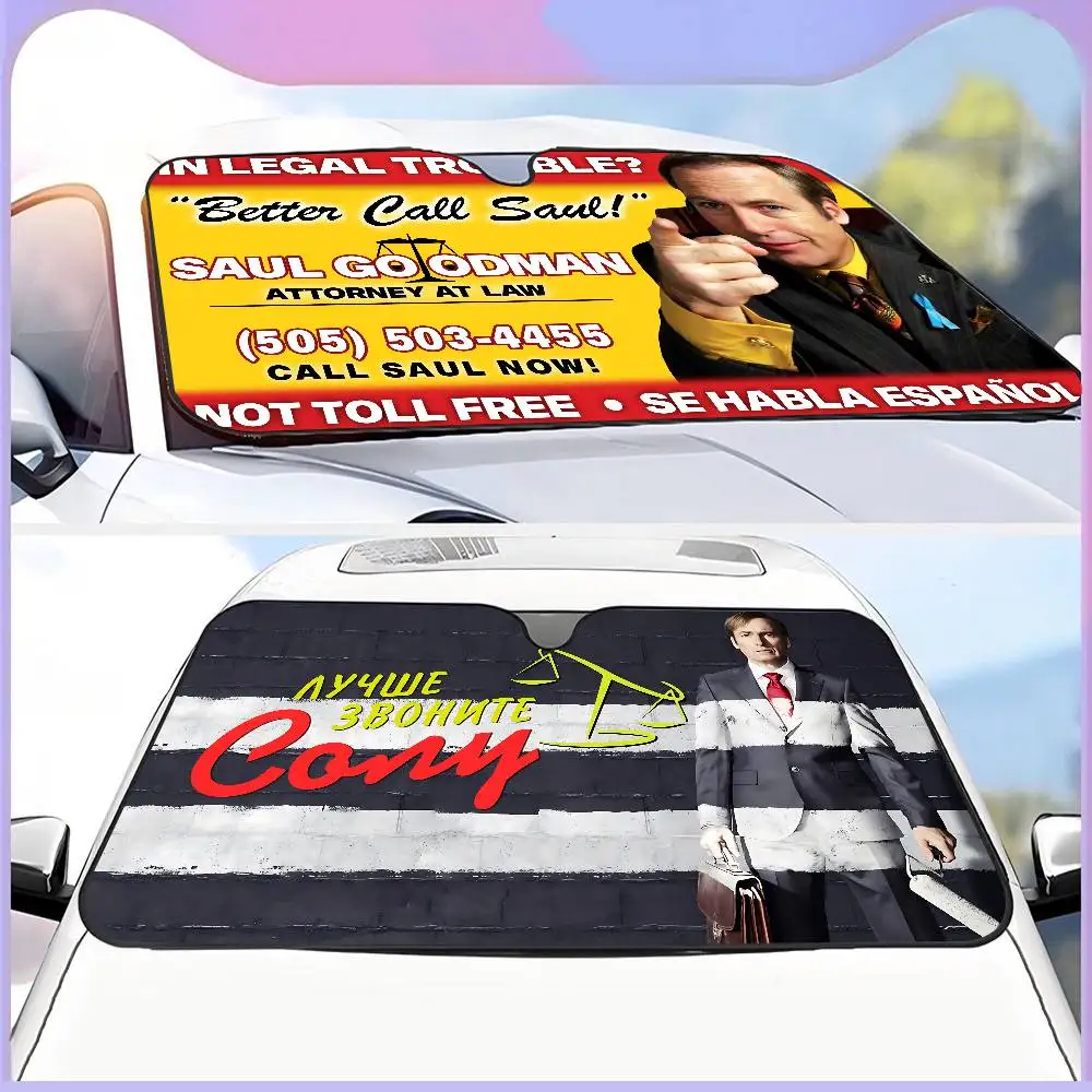 

Classic Crime B-Better C-Call S-Saul Car Sun Shade Front Window Sunshade For Most Sedans SUV Blocks Max Uv Rays Keep