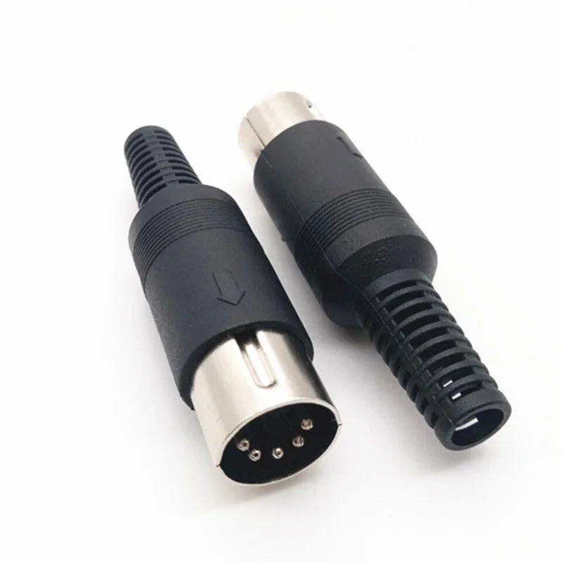 DIN 3 4 5 6 7 8 Pin Male/Female Plug socket jack Solder Connector with Plastic Handle R Connectors F2