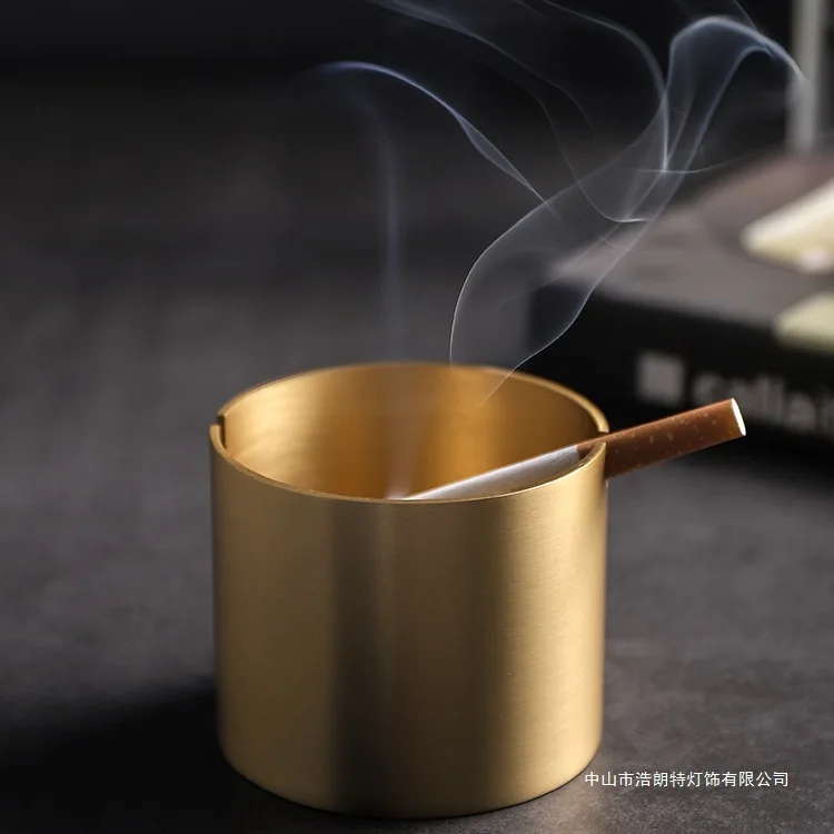 

Light Luxury Ashtray Brass Nordic Minimalist Office Home Car Ashtray