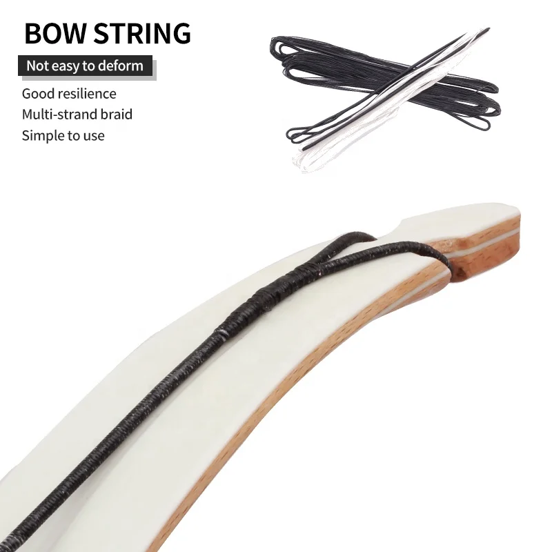 Bow String Replacement Bowstring Customizable 12 Strands 48-66 Inch Archery Bow and Arrow Traditional Recurve Bow String