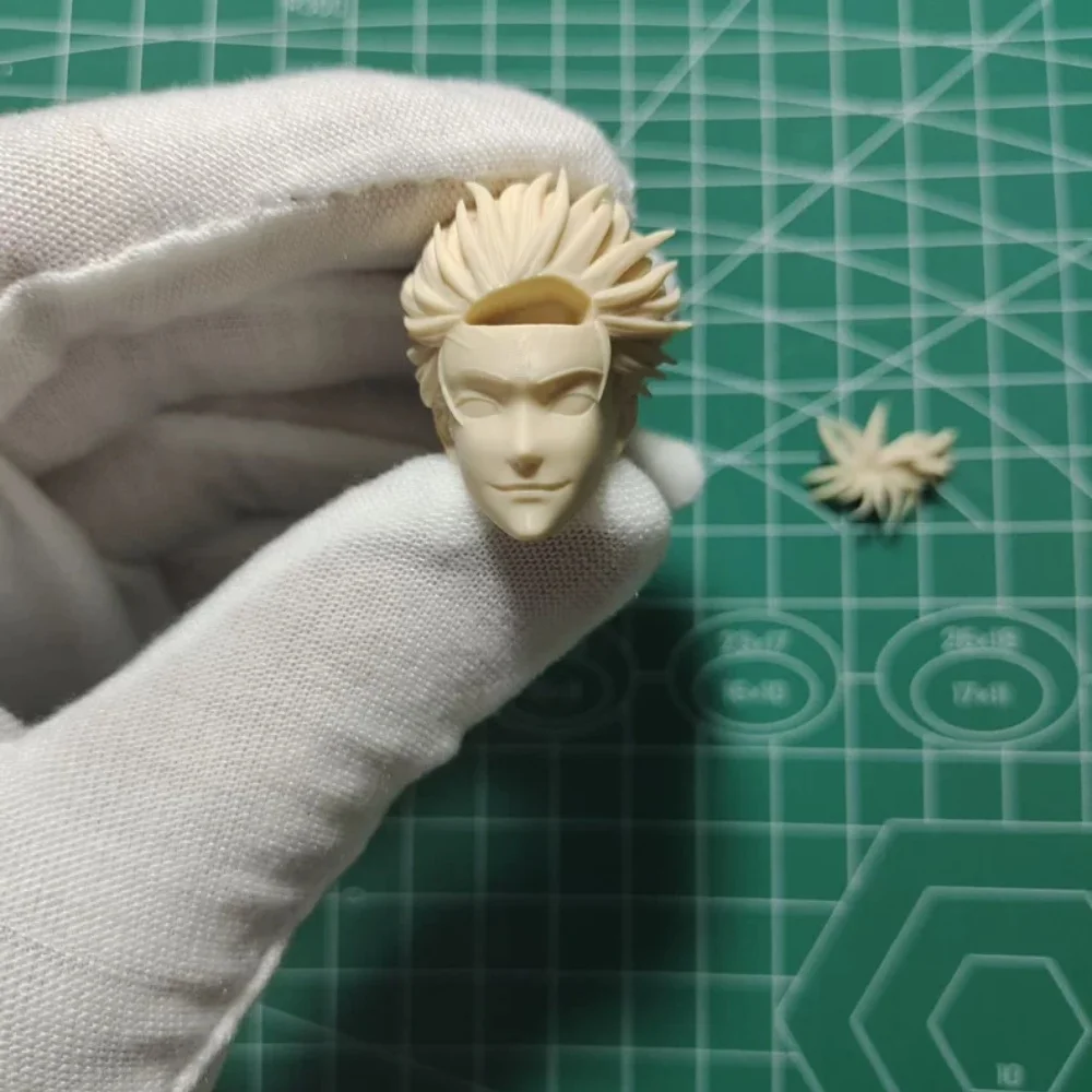 【Ongeverfd】 Schaal 1/12 Mannelijke Soldaat Gojo Satoru Rommelig Stekelig Kapsel Wit Hoofd Carving Voor 6'' Action Figure Romankey Shf