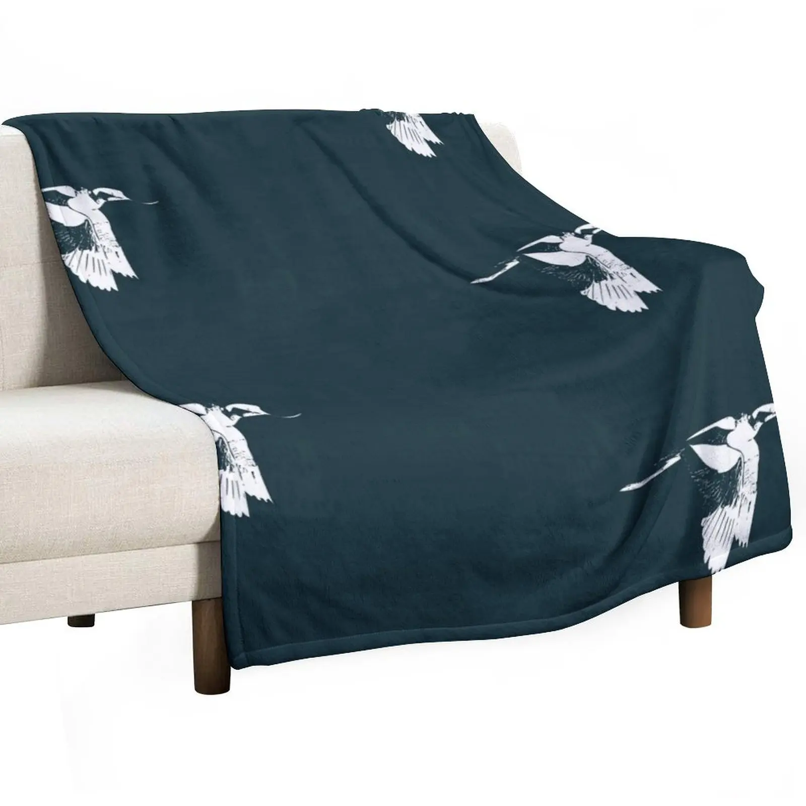 Pied Avocet Flying White Design Throw Blanket Camping Single Summer Beddings Blankets