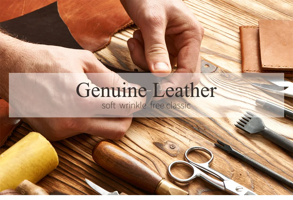 Ultra-dünne männer Geld Clip Brieftasche Vintage Echtes Leder Bifold Karte Halter Geldbörse Mini Hohe Qualität Männlichen Geld geldbörse Cartera – Detail 7