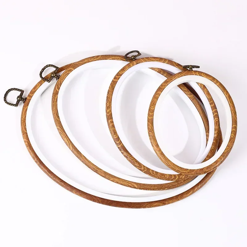 Embroidery Hoops Round Oval Square Cross Stitch Rack Plastic Embroidery Hoop Frame Rings for DIY Cross Stitch Sewing Craft Tools