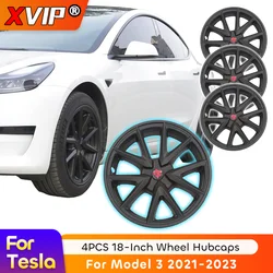 XVIP Sport Style Hubcap For Tesla Model3 2021-2023 18-Inch Glossy Black Matte Black Glossy White&Black Wheel Cover Rim Protector