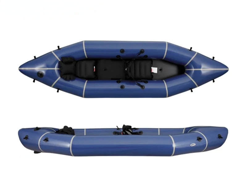Big Barracuda Grass Boat Single Adventure Backpack Fishing Boat Portable Ultra Light Inflatable Rubber Boat
