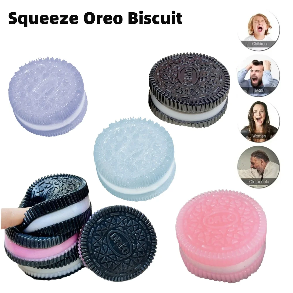 Soft Sticky Texture Silicone Kawaii Oreo Anti pressure Toys Slow Rebound Decompression Toy Reduce Stress Kids Toys Gifts