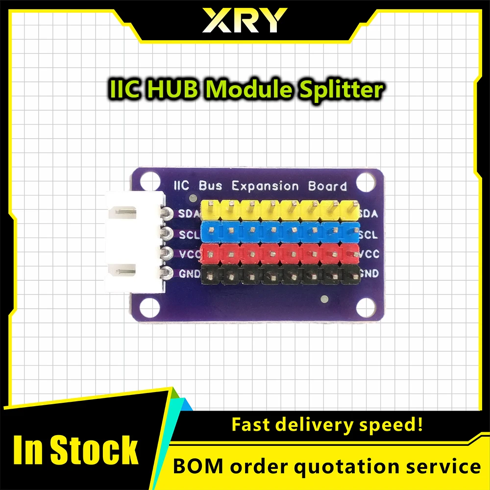 XRY 1-5PCS IIC HUB module splitter I2C hub interface expansion board 8-way communication board electronic building blocks