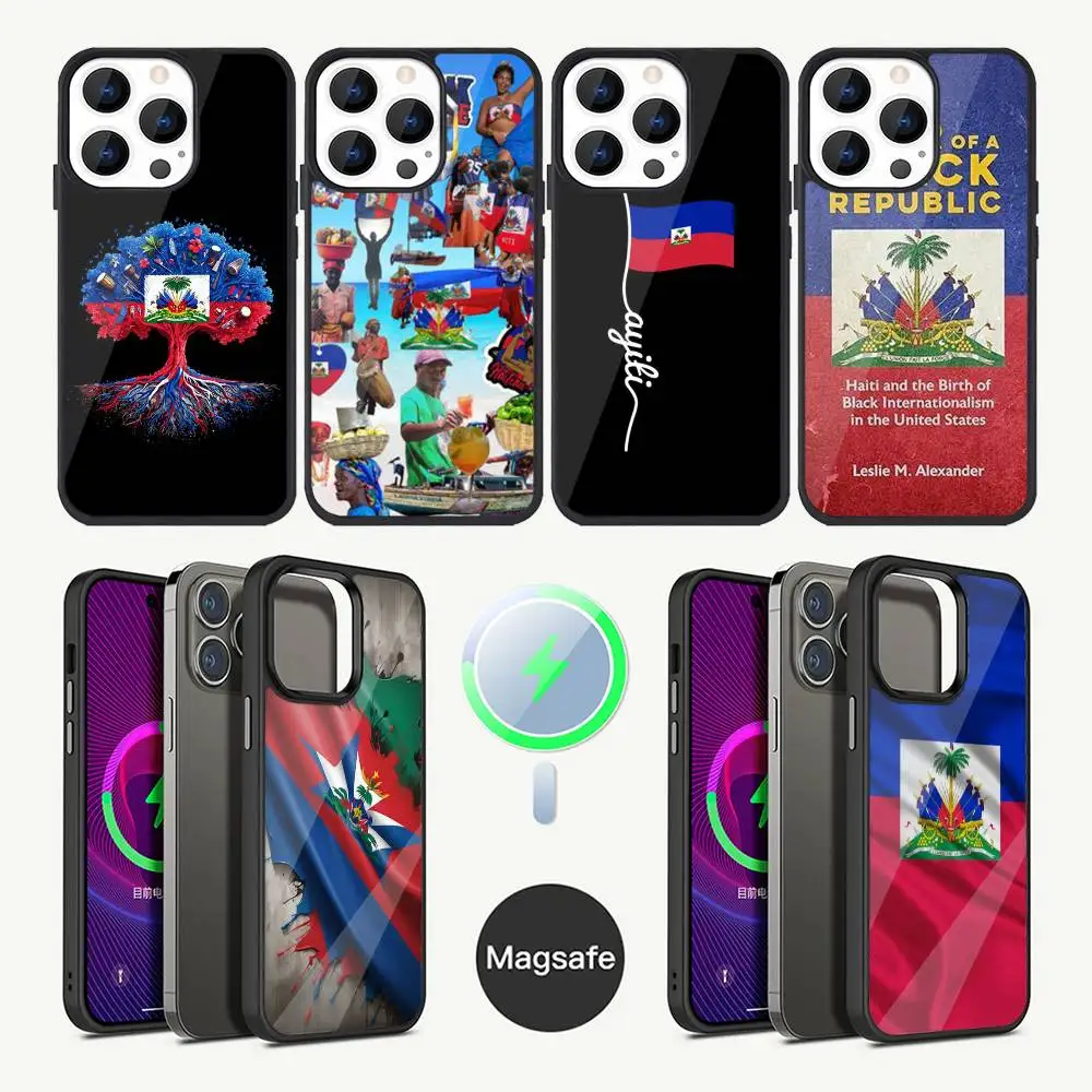 

Vintage Haiti Haitian Flag Phone Case For iPhone 17,16,15,14,13,12,11,Plus,Pro,Max Mini Magsafe Magnetic Wireless Charging