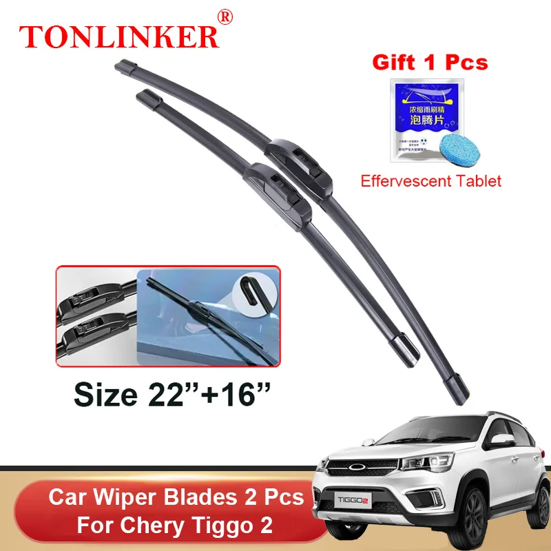 

TONLINKER Car Wiper Blades For Chery Tiggo 2 2017 2018 2019 2020 Car Accessories Front Windscreen Wiper Blade Brushes Cutter