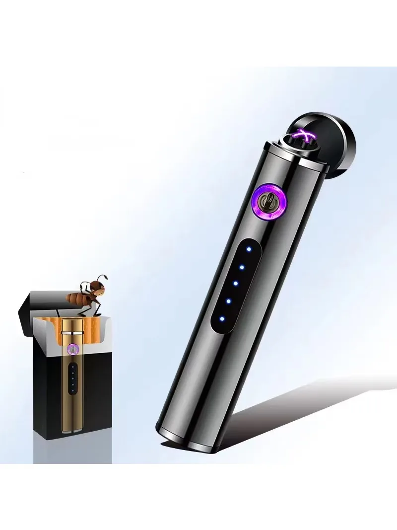 MIni briquet électrique en métal Rechargeable USB, allume-cigare Plasma à Double Arc, cadeau pour hommes et femmes, accessoires de cigarettes, cadeaux