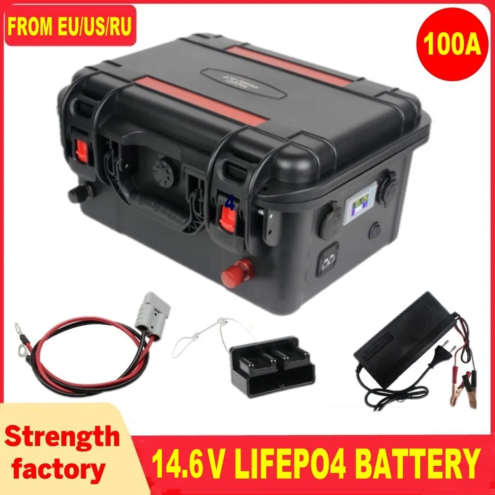 Lifepo4 Battery Charger 50a 12V 100ah Rechargeable Battery pack 200ah 250AH300 BMS for Camping Boats Inverter Motor RV