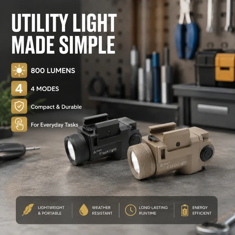 Multi‑Mode Small Mountable Torch Light Adjustable Brightness Hard Shell Portable LED Lamp For Outdoor Application