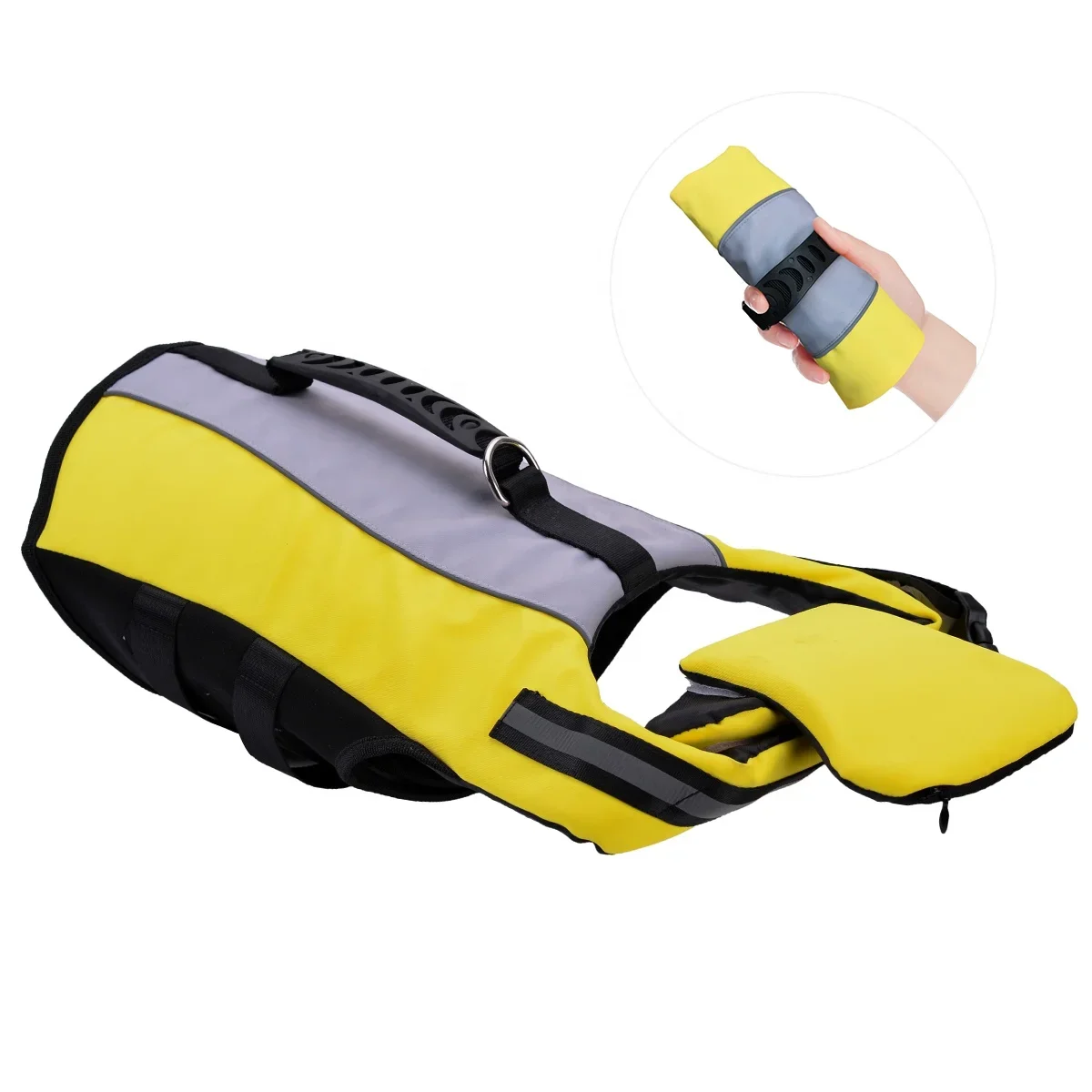 Folding Dog Life Jacket Portable Airbag Dog Swimming Jacket Vest Safety Vest for  Dogs