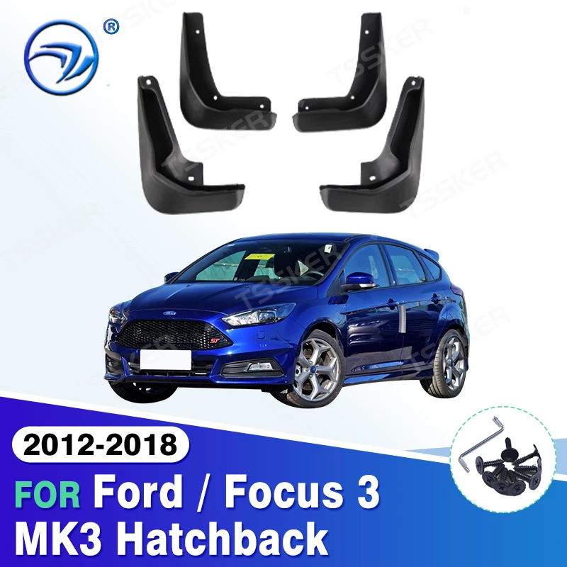 Car Mud Flaps Mudguards Mudflaps Splash Guards For Fender Accessories For Ford / Focus 3 MK3 Hatchback 2012-2018