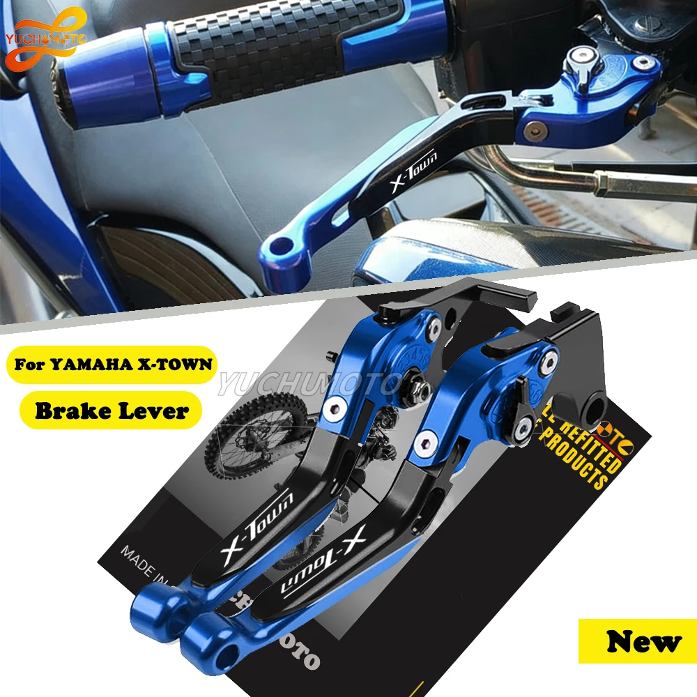 Motorcycle Accessories CNC Adjustable Folding Extendable Brake Clutch Lever With Logo For KYMCO X-TOWN Xtown 125i 300i X TOWN