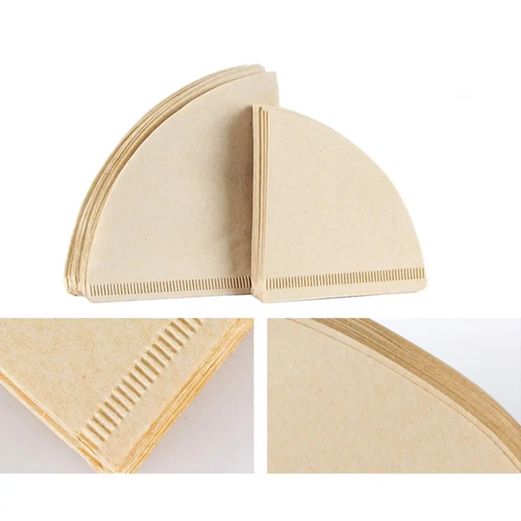 Disposable Cone Coffee Filter Paper for Pour over Coffee Maker 6 Cup Unbleached Natural