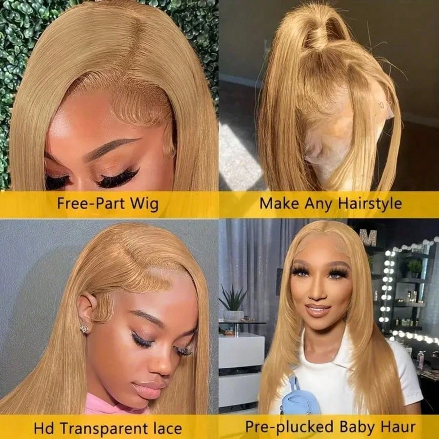 Wstępnie pokolorowane # 27 Per – Hd Lace Frontal Wig Human Hair Pre Plucked recenzja i cena