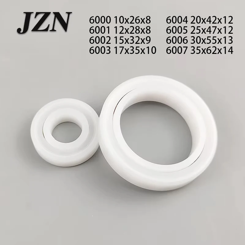 6000 6001 6002 RS 2RS 2/5/10Pcs POM plastic bearing double sided seal corrosion resistant oil free 6003 6004 6005 6006 6007