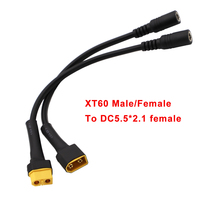 1pcs XT60 Plug Male/Female to DC 5.5*2.1mm Female Connector 18AWG Power Cable Adaptor 5521 Wire for RC Battery Charging Adapter