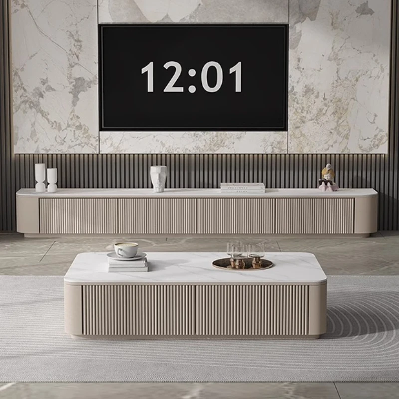 Rock slab floor to ceiling TV cabinet, modern universal corridor TV table, fireplace, Nordic style furniture