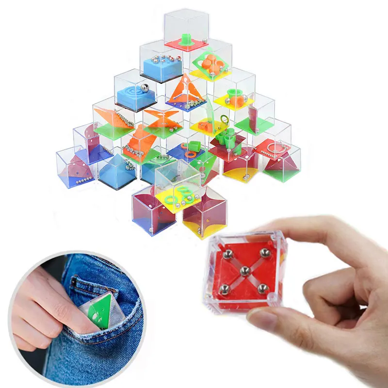 Transparente 3D Maze Puzzle para Crianças, Velocidade Mini Cubo, Rolling Ball Game, Quebra-cabeças, Toy Training, Party Gift