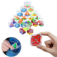 3D Maze Transparent Puzzle Speed Mini Cube Rolling Ball Game Children Brain Teasers Party Gift Training Toy