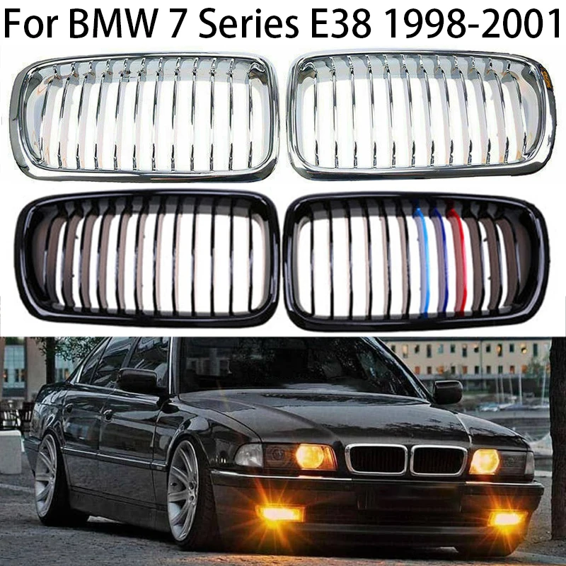 

4 вида для BMW 7 серии E38 1998 1999 2000 2001 передний бампер для автомобиля Передняя решетка радиатора Решетка Запчасти Аксессуары