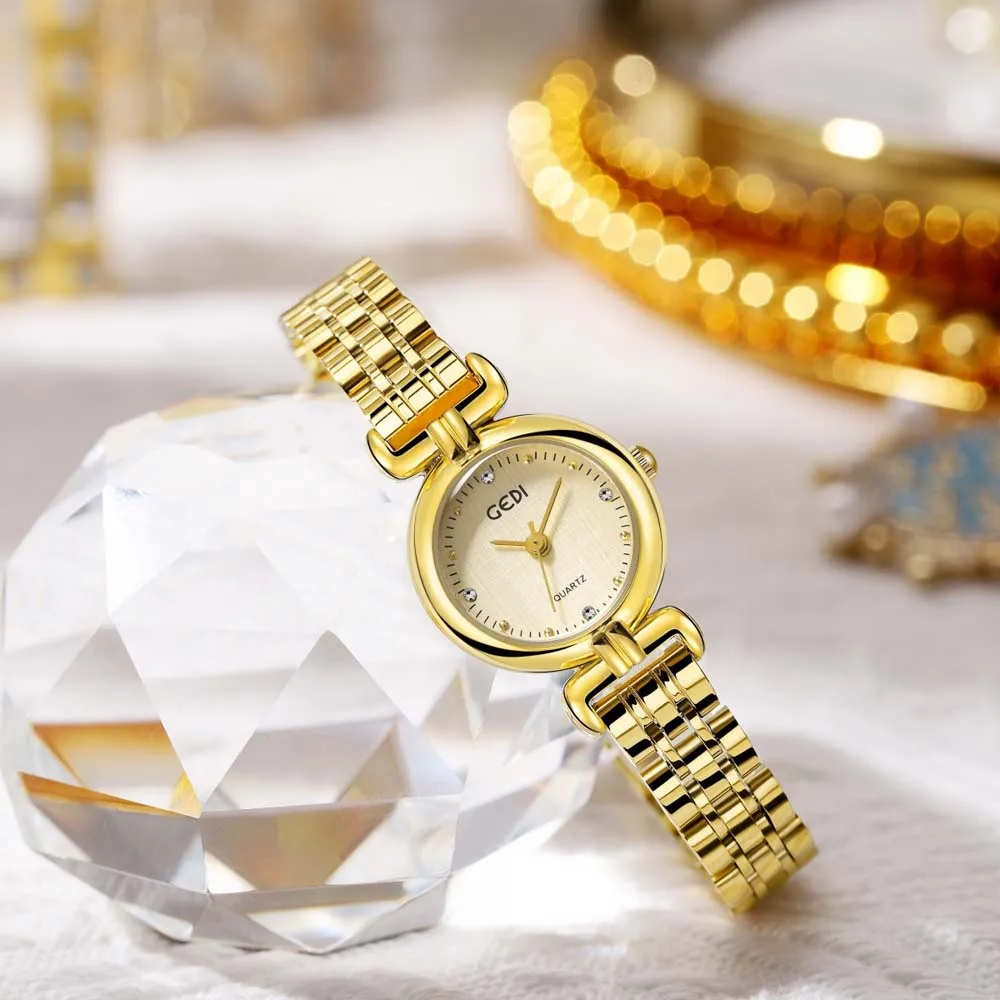 GEDI Luxury Women's Watch Vintage-Style High-Fashion Design  Quartz Ladies Wristwatch relogio feminino часы женские