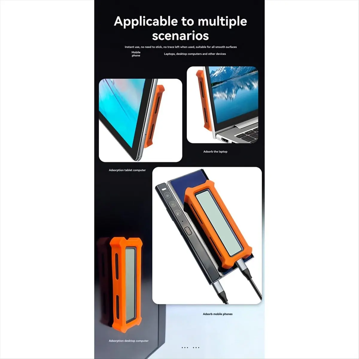 A46U M.2 NVME Protocol SSD Enclosure with Display Screen USB Type C SSD Adapter for NVME PCIE SSD Disk Box,Deep Space Grey