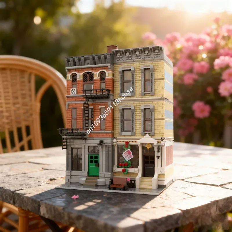 3173 Uds. MOC Modular nuevo bloque ciudad modelo Modular bloques de construcción arquitectura juguetes Idea ladrillo niños regalos de navidad cumpleaños