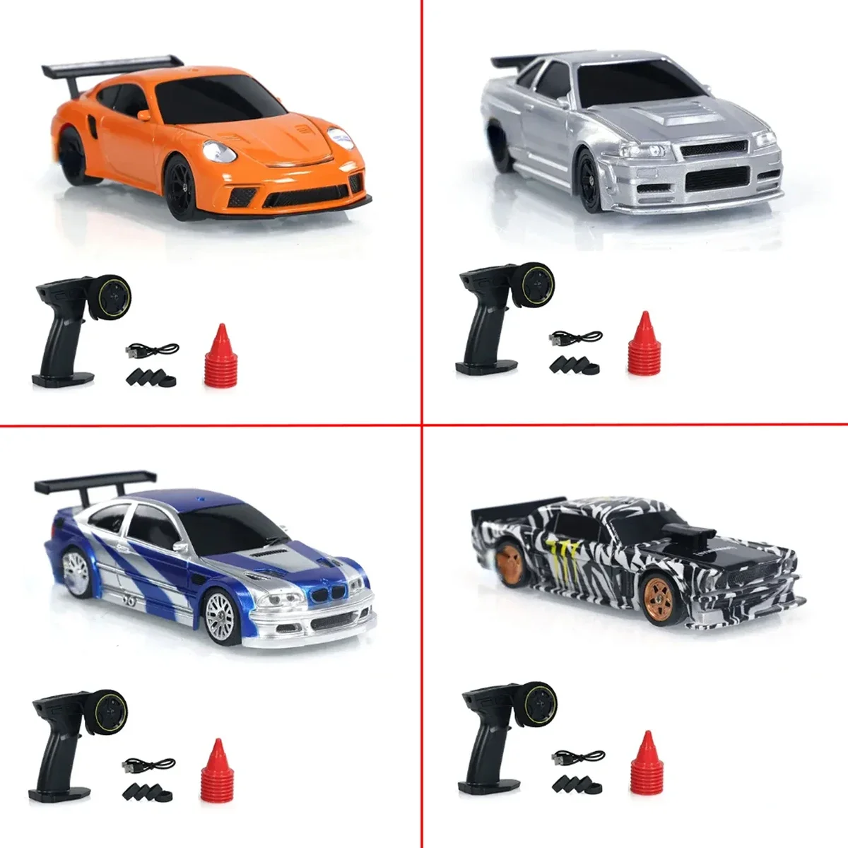 

2,4G Drift Car 1/43 4WD Автомобиль с дистанционным управлением Высокоскоростной полноприводный радиоуправляемый мини-гоночный автомобиль Модель игрушки для мальчика в подарок