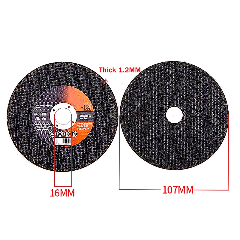 5 قطعة 107*16 مللي متر شفرات منشار قطع الراتنج-عجلة طاحونة زاوية لآلة طحن المعادن من الفولاذ المقاوم للصدأ قرص قطع دائري