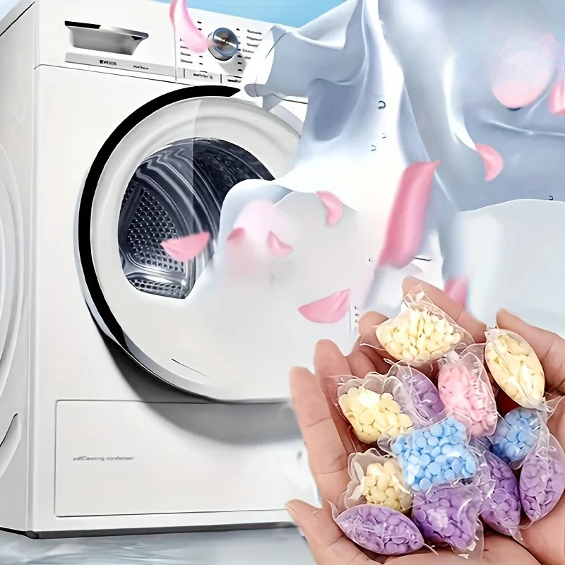 10-80PCS Lasting Laundry Scent Beads Water Soluble Fresh Fragrance Pearls Softener Booster for Clothes Towels Bedding Cleaner