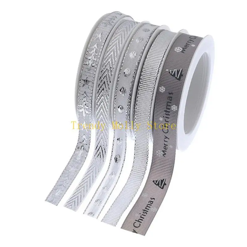 

N5KB Ribbon Christmas Tree Ribbon Width 2/10/15mm Ribbon For Gift