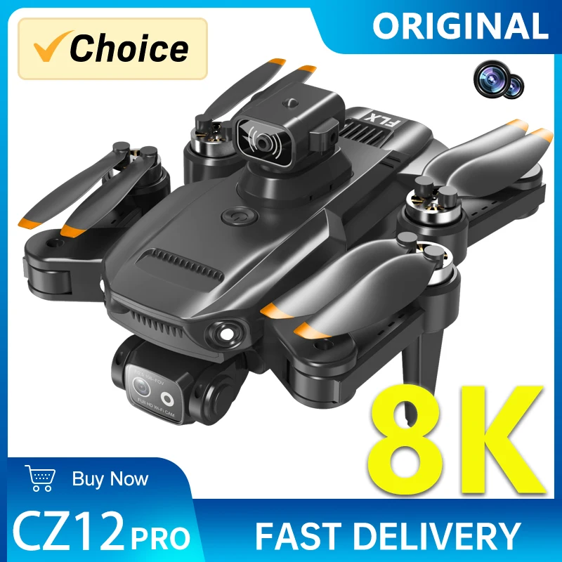 

CZ12 Drone 8K Professinal FPV Dron With 4K Camera HD Foldable Quadcopter RC Helicopter Obstacle Avoidance Aerial Photography UAV