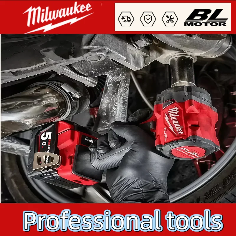 Milwaukee Chiave elettrica a batteria Cacciavite senza spazzole Trapano a percussione Utensili elettrici Riparazione camion auto Batteria 18V