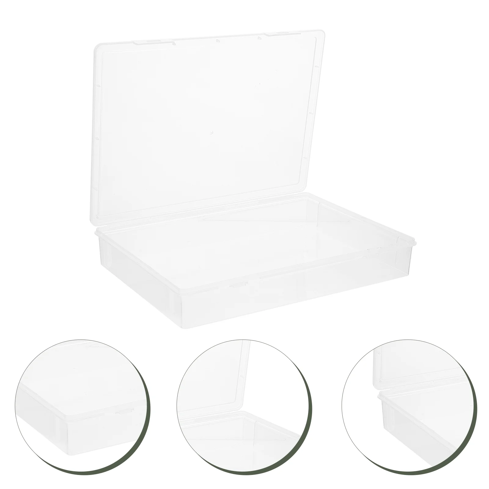 PP A4 Document Storage Box Paper ganizer File Folder Certificate Holder Transparent Office Storage Container