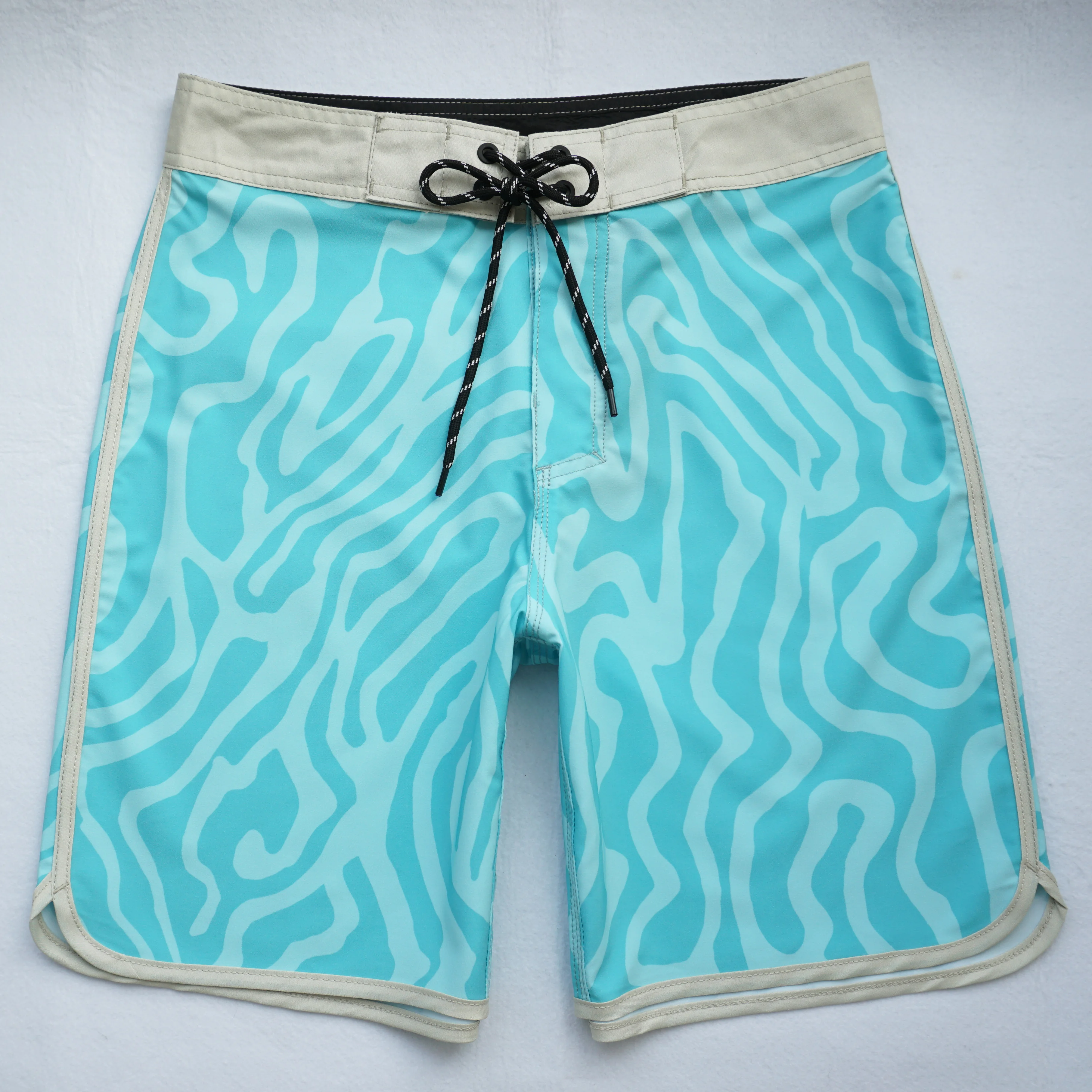 Pantalones cortos deportivos a la moda para hombre, Bermudas impermeables de 4 vías, pantalones cortos elásticos para Surf en la playa, cómodos pantalones de culturismo para Fitness para hombre