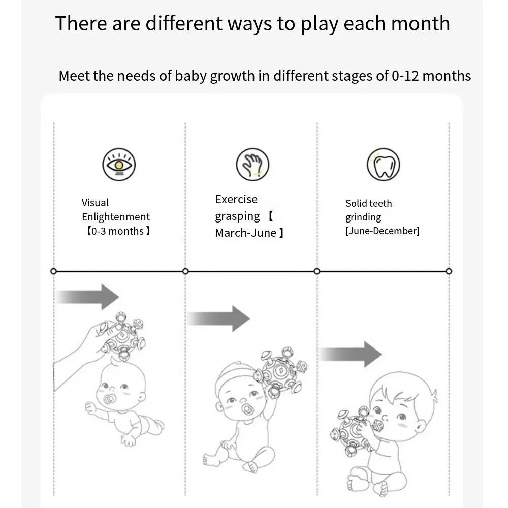 식품 등급 아기 감각 장난감, 다채로운 BPA 프리 조기 교육 장난감, 무연 안전, 다중 감각 아기 장난감