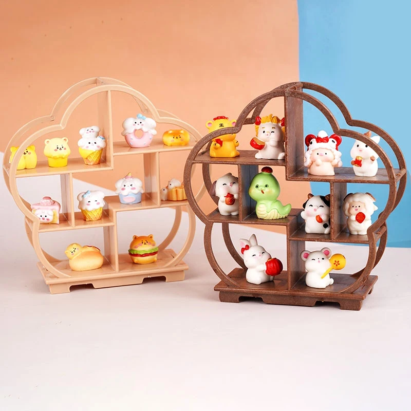 Estante vacío en miniatura para casa de muñecas, soporte de exhibición pequeño, estante de almacenamiento, modelo de decoración para el hogar, accesorios para casa de muñecas, 1:12