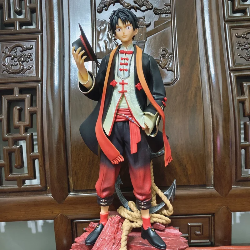 

36cm One Piece Gk Statue Toys Luffy Chinese Style Version Large Figure Ornament Collection Decoration Model Kids Birthday Gifts