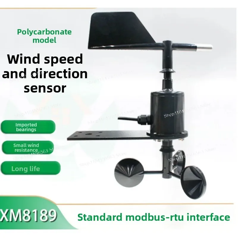 Wind Direction Sensor, Alloy Wind Vane Transmitter, RS485 4-20MA 0-5V Output, 0-360° 16 Directions