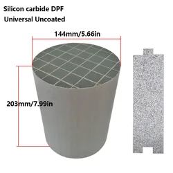 144*203mm Diesel Engine Catalytic Converter Silicon Carbide Monolith Diesel Particulate Filter (DPF)